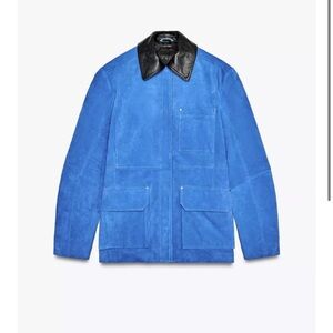 Zara Oversized Suede Jacket - Blue